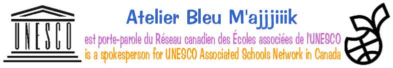 Logo de L'Atelier Bleu M'ajjjiiiik est porte-parole du réSEAU des École associées de l'UNESCO